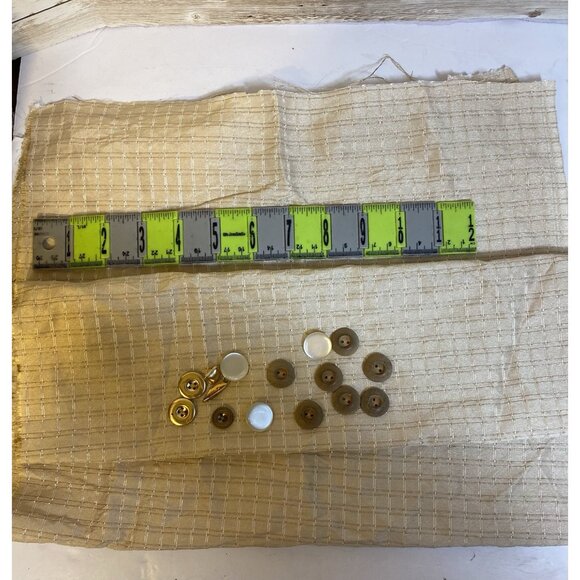 Slow Stitch Junk Journal Kit Vtg Neutral Fabric Remnants Sewing Crafts Stickers - Picture 6 of 9